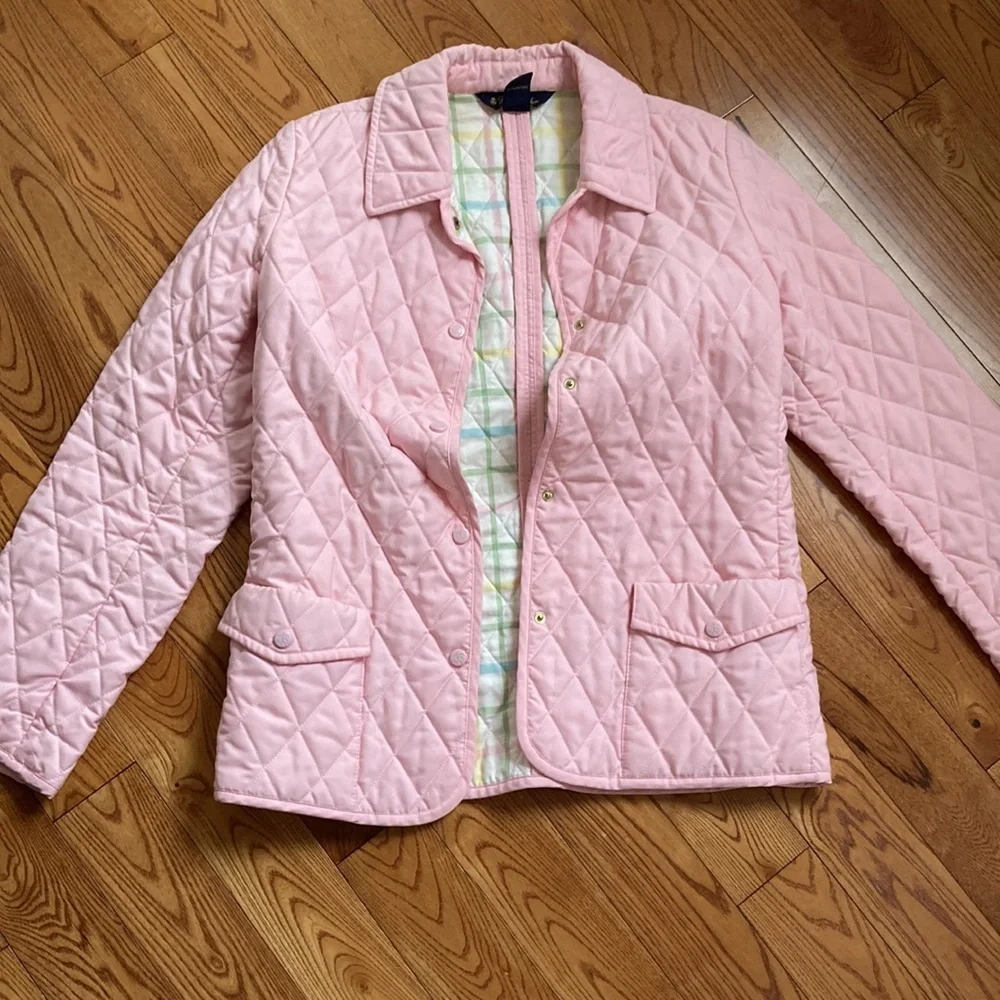 Brooks Brothers Pink Quilted Preppy Coat - Picture 2 of 6